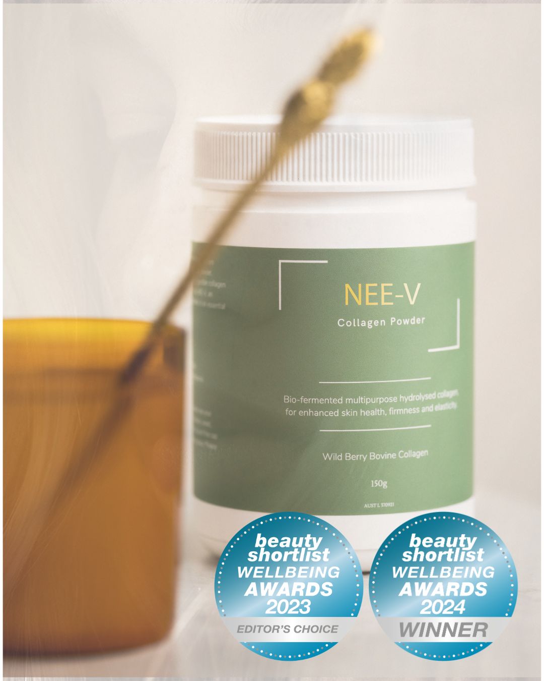 NEE-V collagen compared with Vida Glow, Vital Proteins and The Beauty Chef in our best collagen Australia guide