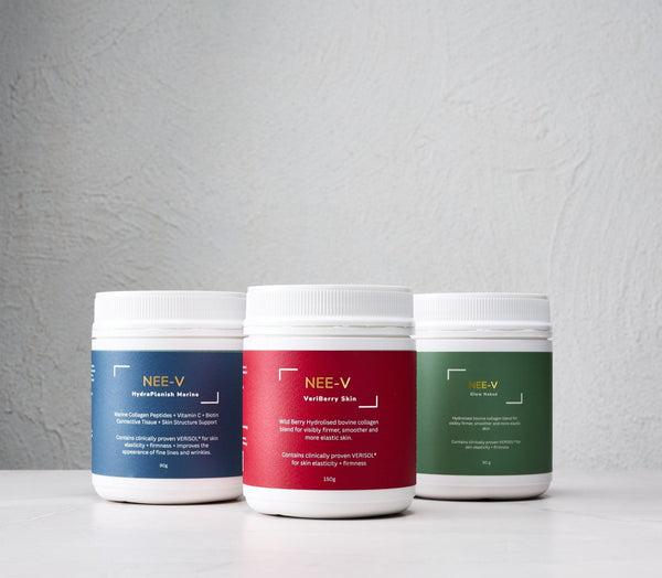 NEE-V Australian-made collagen supplements, creatine and premium wellness products for healthy ageing and daily wellbeing.